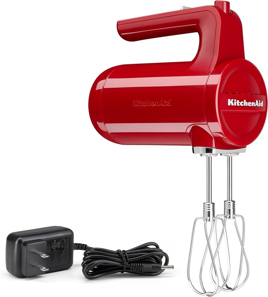 KitchenAid Cordless 7 Speed Hand Mixer - KHMB732, Empire Red | Amazon (US)