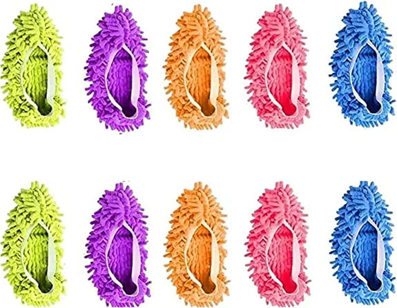 lamsexx 10 Pieces Mop Slippers Shoes for Floor Cleaning,Dusting Slippers Washable Reusable,Mop So... | Walmart (US)