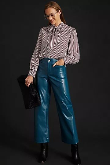Maeve The Colette Patent Leather Pants | Anthropologie (US)