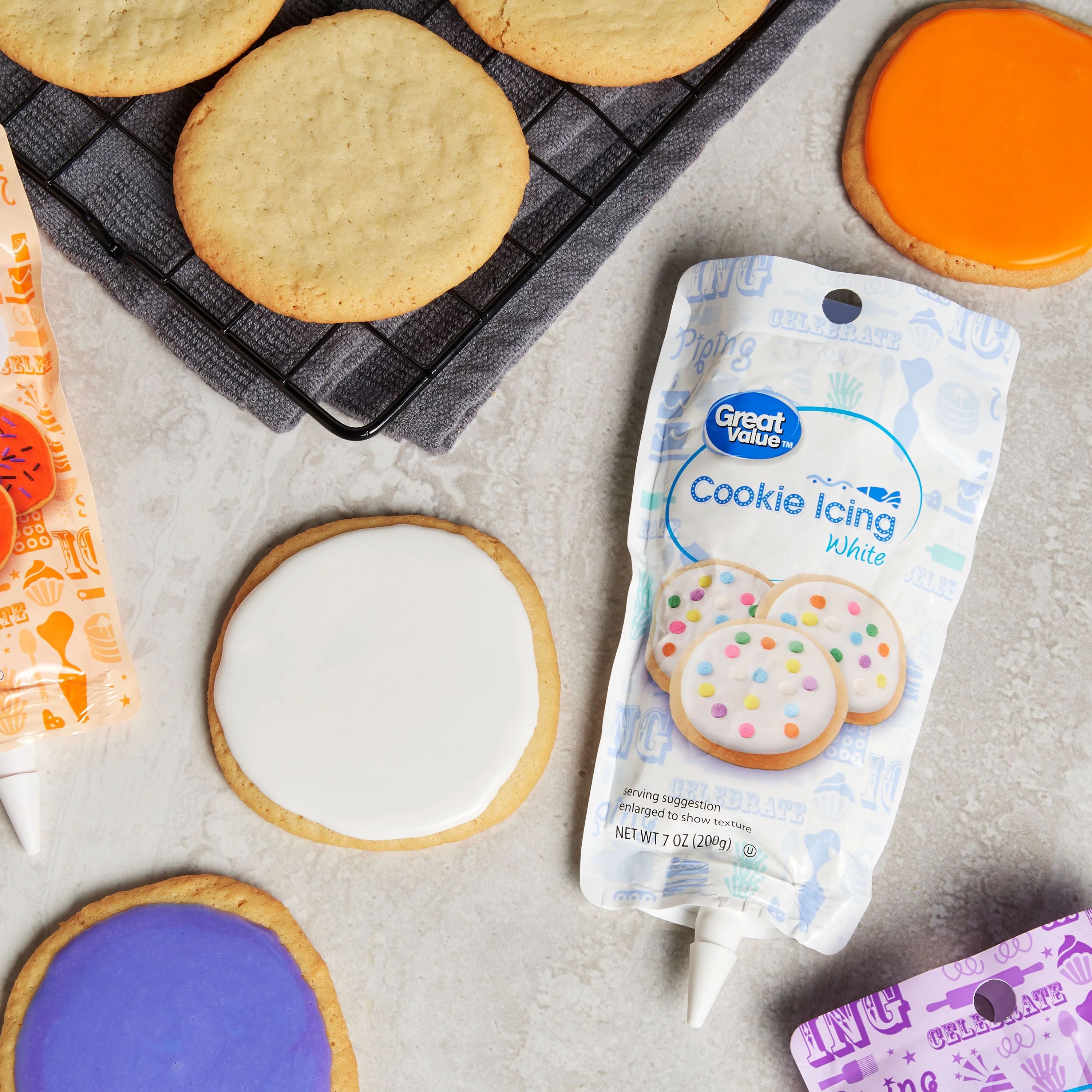 Great Value Cookie Icing, White, 7 Ounces - Walmart.com | Walmart (US)