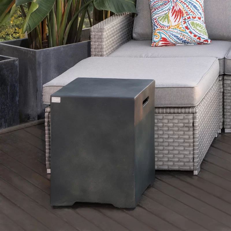 Outdoor Hideaway Table for Gas Fire Pit Propane Tank Cover | Wayfair North America