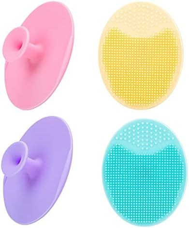 4 Pack Face Scrubber,JEXCULL Soft Silicone Facial Cleansing Brush Face Exfoliator Blackhead Acne ... | Amazon (US)
