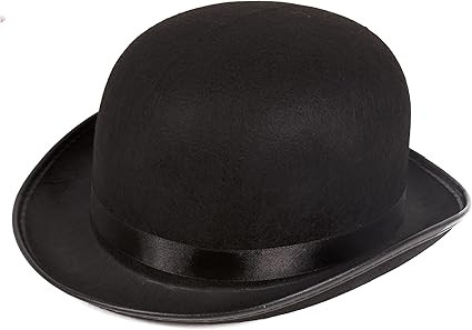 Kangaroo One Classic Vintage Black Derby Hat for Men & Women - Bowler Hat for Teens - Cosplay Der... | Amazon (US)