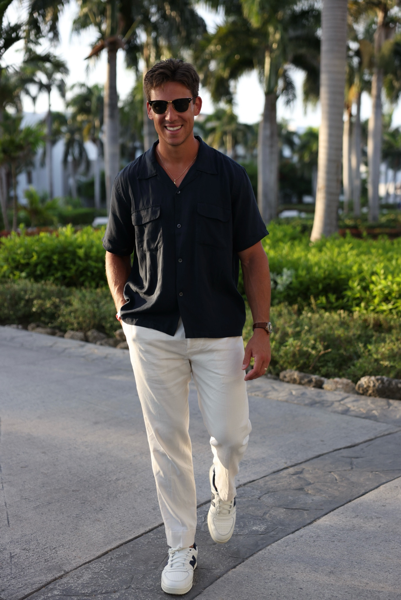 Perfect summer date night outfit - buck mason camp collar, banana republic cotton-linen pants, and new balance T-500’s

#LTKSeasonal #LTKMens #LTKStyleTip