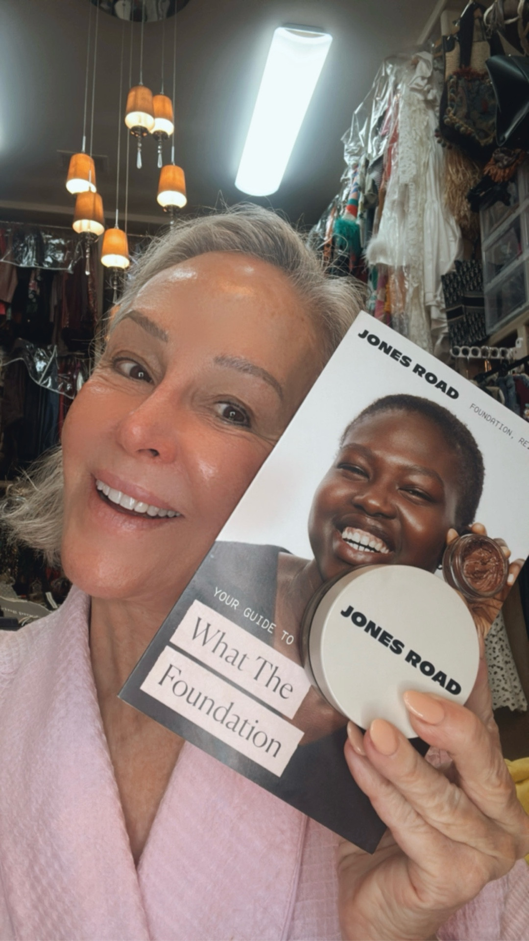 What The Foundation offering light-medium, buildable coverage. Its ultra-nourishing formula blends seamlessly into the skin, leaving you with an even, fresh complexion that looks like your skin on its best day. WTF works flawlessly with The Face Pencil for added coverage in areas with extra redness, blemishes or discoloration. Jones Road Beauty
Skin Bae foundation brush 

#LTKOver40 #LTKBeauty #LTKFindsUnder50