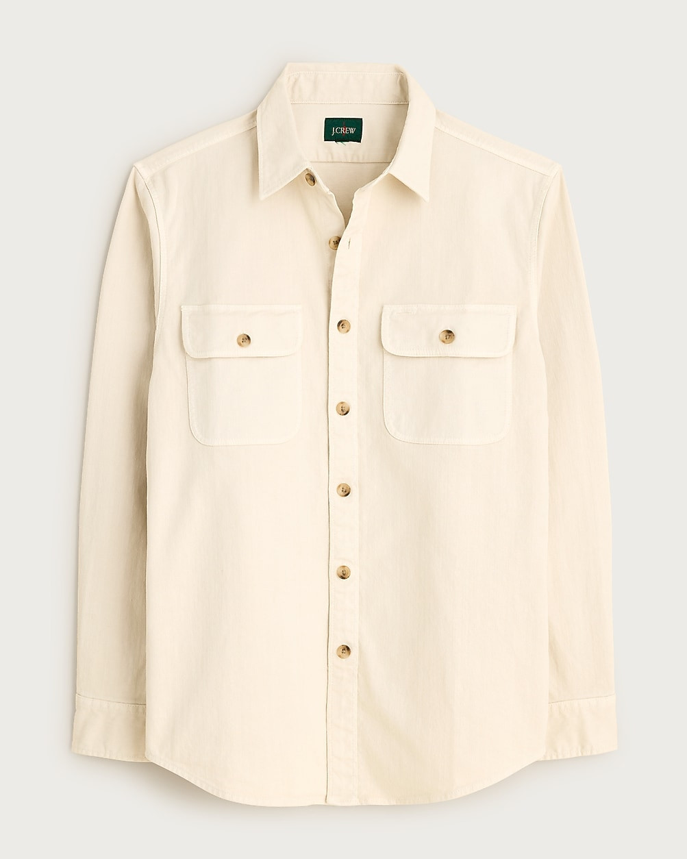 Garment-dyed twill overshirt | J. Crew US