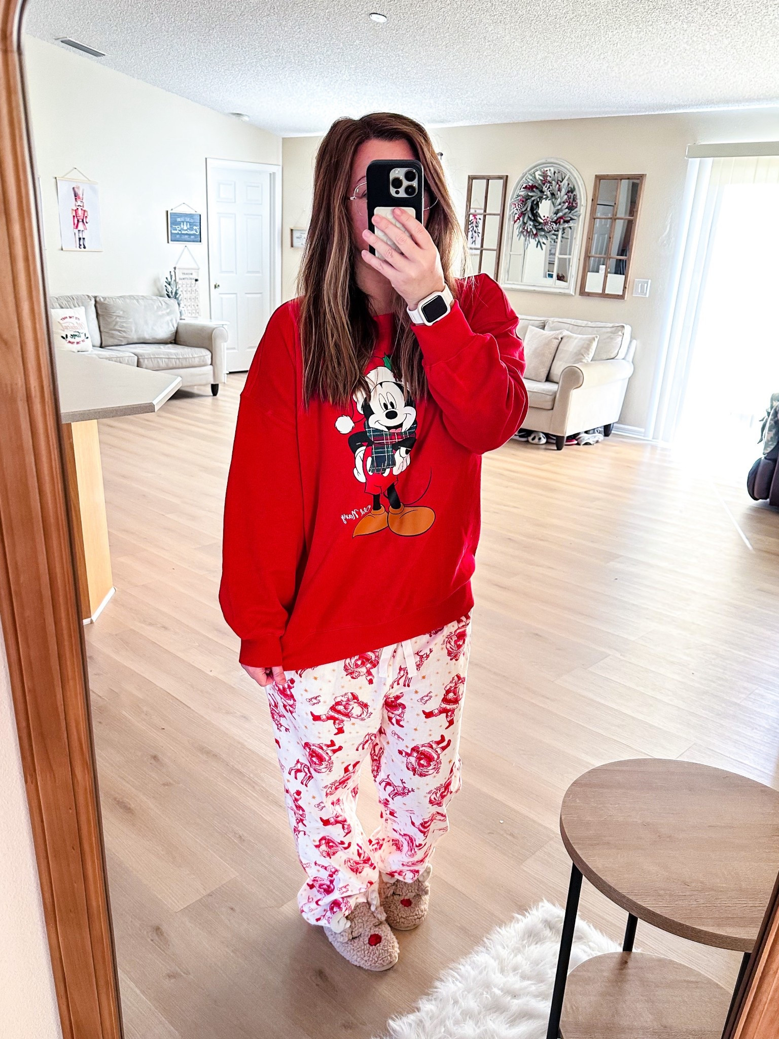 Christmas pajamas!! Christmas slippers! Jammies for Christmas, Disney style, gift ideas!!

Sweatshirt - M (oversized fit)
Bottoms - L (baggy fit with pockets)
Slippers - M (true to size but slightly smaller than most slippers I have)

#LTKGiftGuide #LTKHoliday #LTKSaleAlert