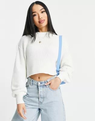 Monki knitted sweater in off white | ASOS (Global)