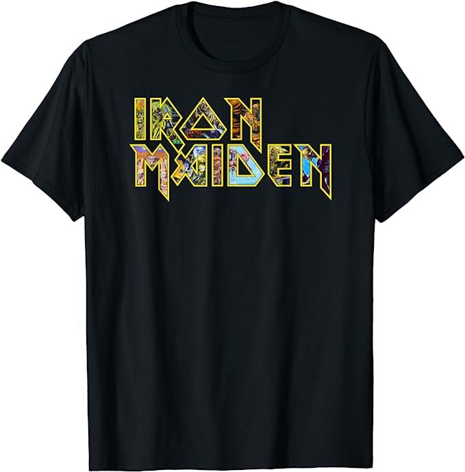 Iron Maiden - Eddie Logo T-Shirt | Amazon (UK)