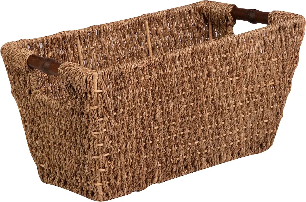 Honey-Can-Do Seagrass Basket w/Handles - Med STO-02965 Natural | Amazon (US)