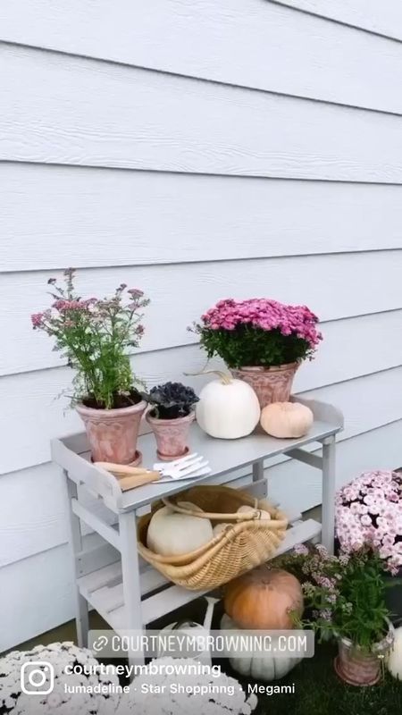 Our fall potting bench! A great alternative for outdoor seasonal decorating if you don’t have a porch space. 

#LTKunder50 #LTKhome #LTKSeasonal