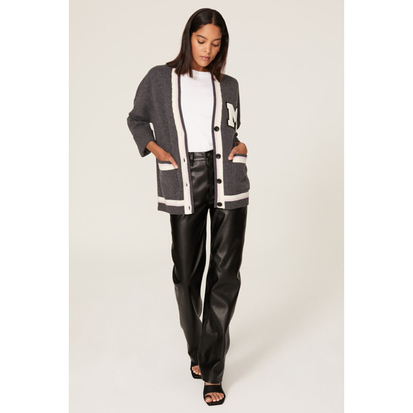 Maje Maissa Cardigan grey-white | Rent the Runway