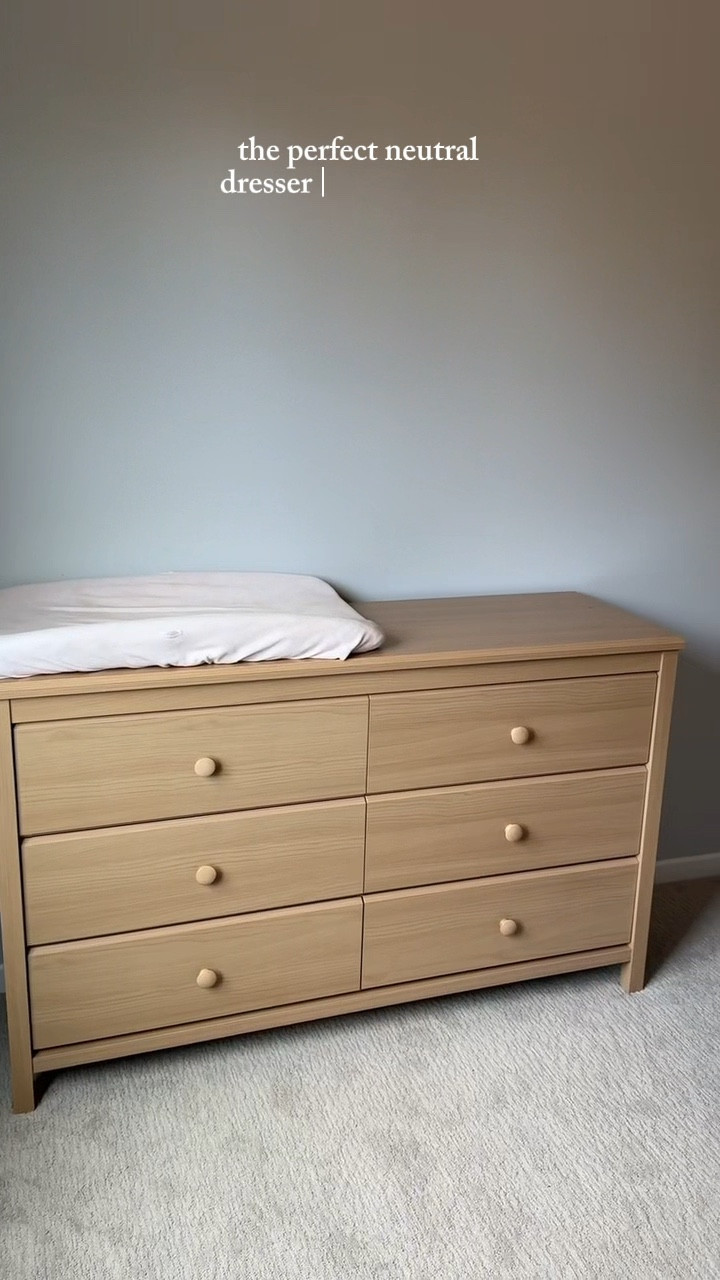 the perfect neutral dresser for nursery or kids room! | wanted something cute and neutral, but also found something incredibly safe! @Wayfair to the rescue again for the absolute perfect dresser for my little girl. The alpine 6-drawer dresser has an interlocking drawer system making it tip resistant! This is a safety feature I didn't even realize existed and thank the lord because my little girl is soooo mobile and she LOVES drawers right now. #nurserydecor #nurserydresser #childproofdresser #wayfair #wayfairdresser #nurserymusthave #nursery #neutralnursery 

#LTKBaby #LTKKids #LTKBump