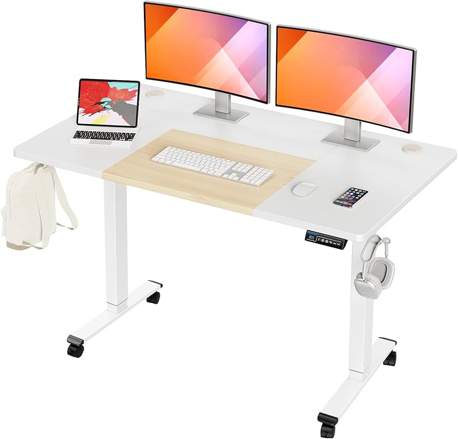 MOUNTUP 55x28 Inches Electric Height Adjustable Standing Desk, Sit Stand Desk with Memory Control... | Amazon (US)