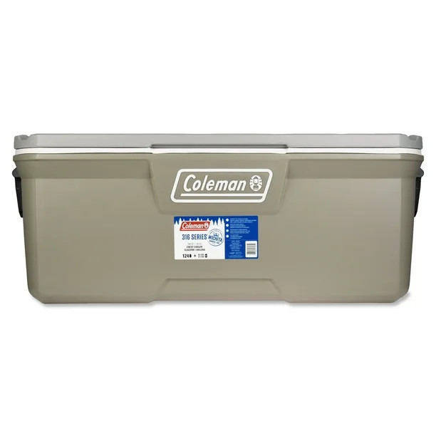 Coleman 316 Series 150QT Hard Chest Wheeled Cooler, Silver Ash | Walmart (US)