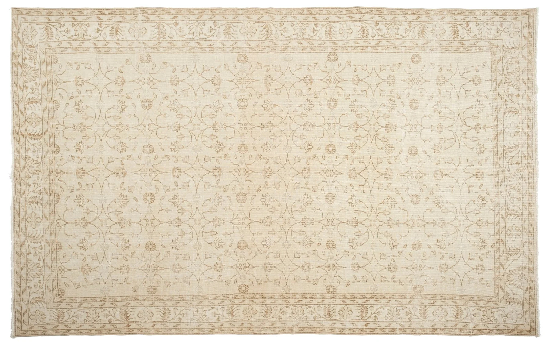 7'2" x 11'5" Vintage Persian Rug, Beige - Kilven | Revival Rugs Inc