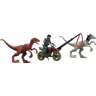 Jurassic World Reimagined Motorcycle, Owen Grady & Raptors & Tools Retro Pack, Fallen Kingdom Toy | Target