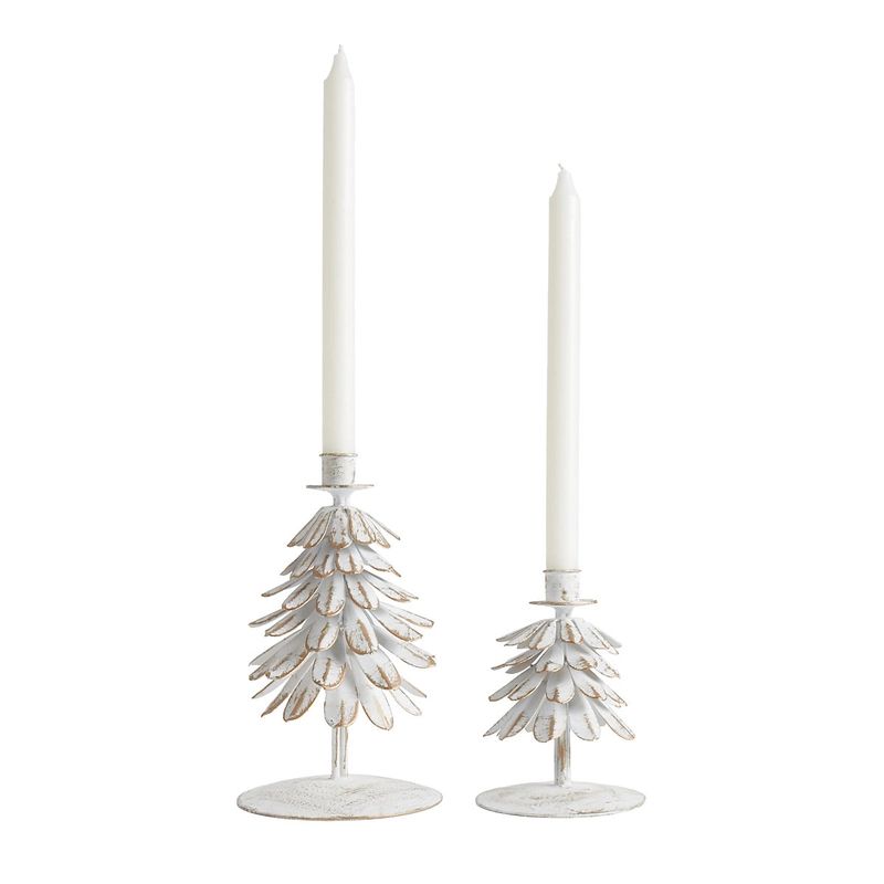 Snowy Pine Candle Holder | Annie Selke