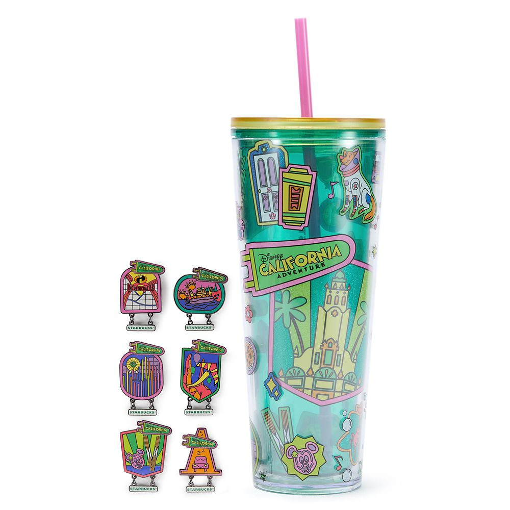 Disney California Adventure 24 oz. Starbucks Tumbler with Mystery Pin Blind Pack – 2-Pc. | Disney Store