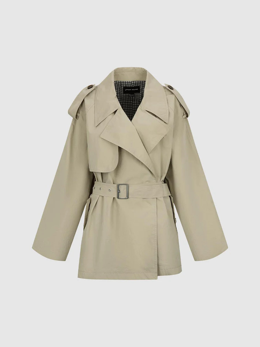 Lapelled Belted Jackets | Urban Revivo