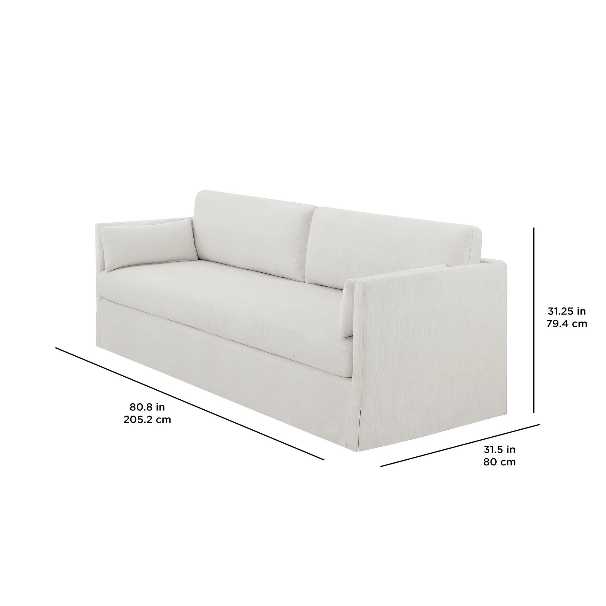 Better Homes & Gardens Waylen Slipcover Sofa, Cream, by Dave & Jenny Marrs | Walmart (US)