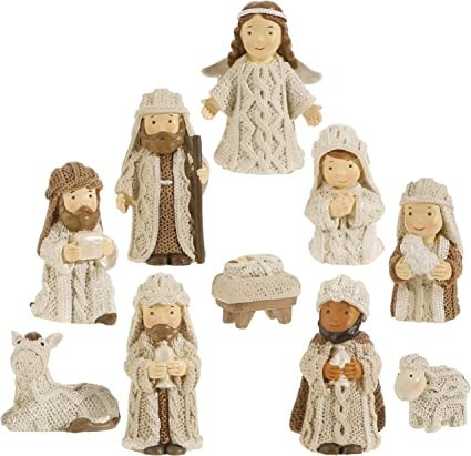 Amazon.com: RAZ Imports Winter Cottage 8.75 Inch Christmas Nativity Set 10 Piece Set : Home & Kit... | Amazon (US)
