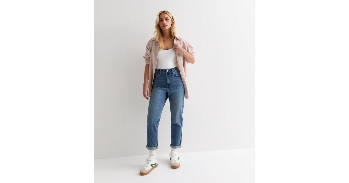 Petite Teal High Waist Tori Mom Jeans | New Look | New Look (UK)