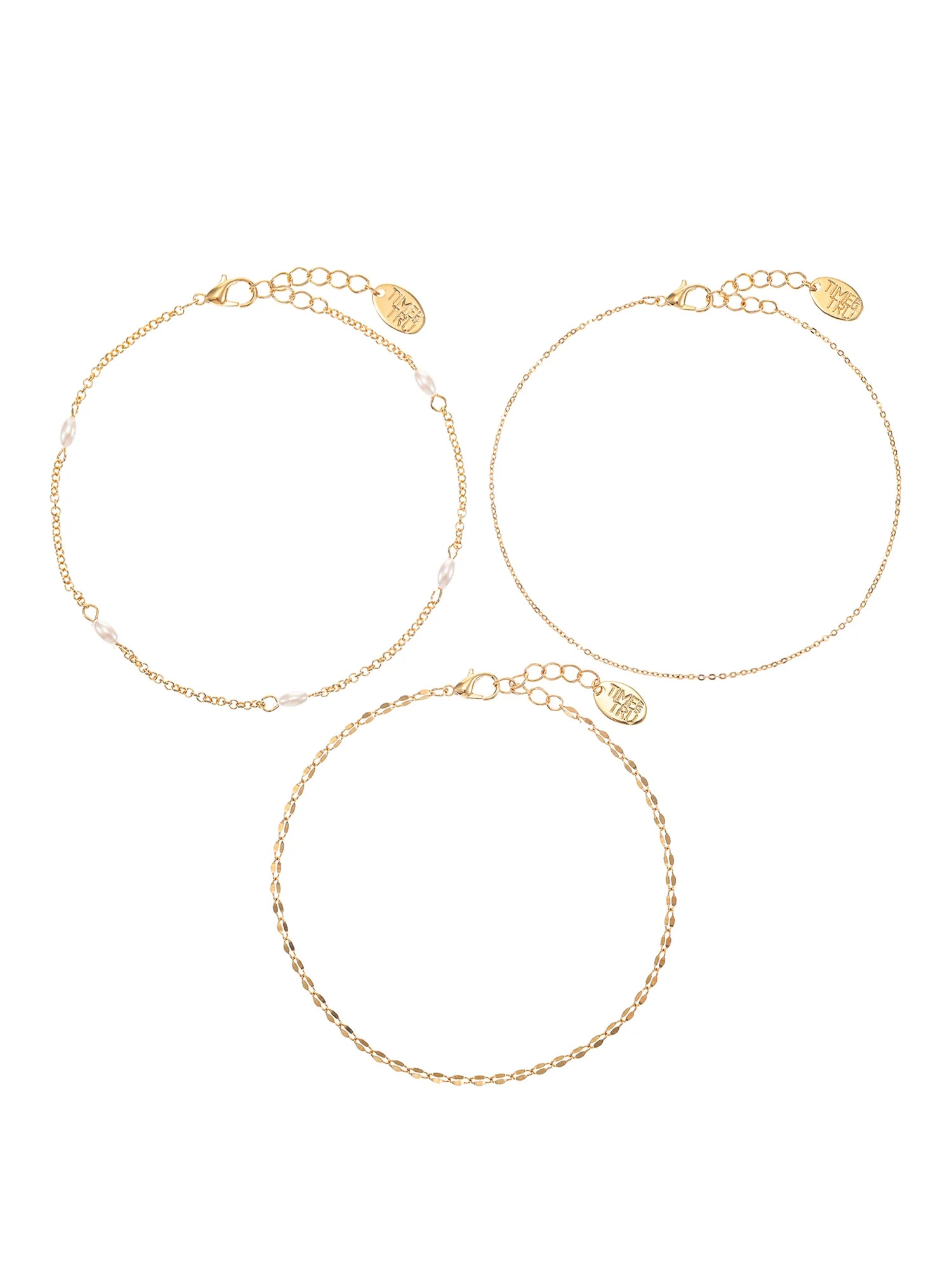 Women's Anklet Set, Cubic Zirconia, 3 Pieces | Walmart (US)