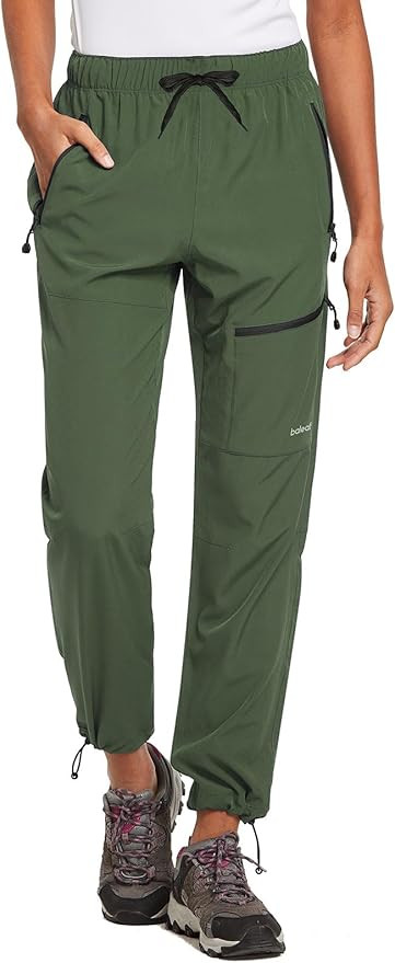 BALEAF Women's Hiking Pants Quick Dry Lightweight Water Resistant Elastic Waist Cargo Pants for A... | Amazon (US)