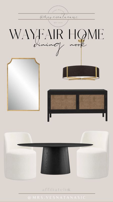 Modern dining nook inspo from Wayfair! Kind of obsessed with this table and chairs! 

Wayfair home, home decor, dining table, dining chairs, dining nook, dining, buffet, mirror, chandelier, floor mirror, sideboard, mirror, round table, pedestal table, 

#LTKFind #LTKsalealert #LTKhome