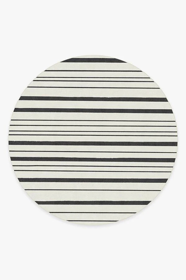 Hudson Stripe Black Flatwoven Rug | Ruggable