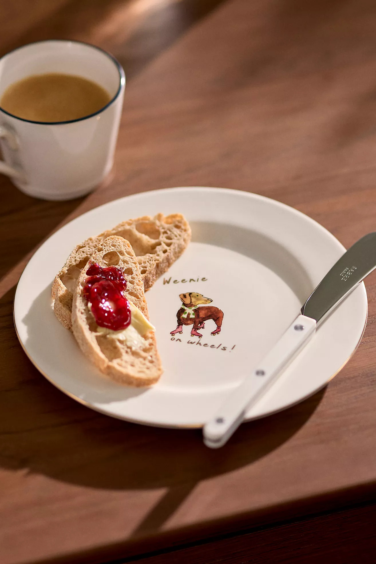 Ashe 24k Gold Accent Stoneware Dessert Plate | Anthropologie (US)