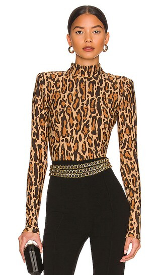 Peyton Bodysuit in Millie Leopard | Revolve Clothing (Global)