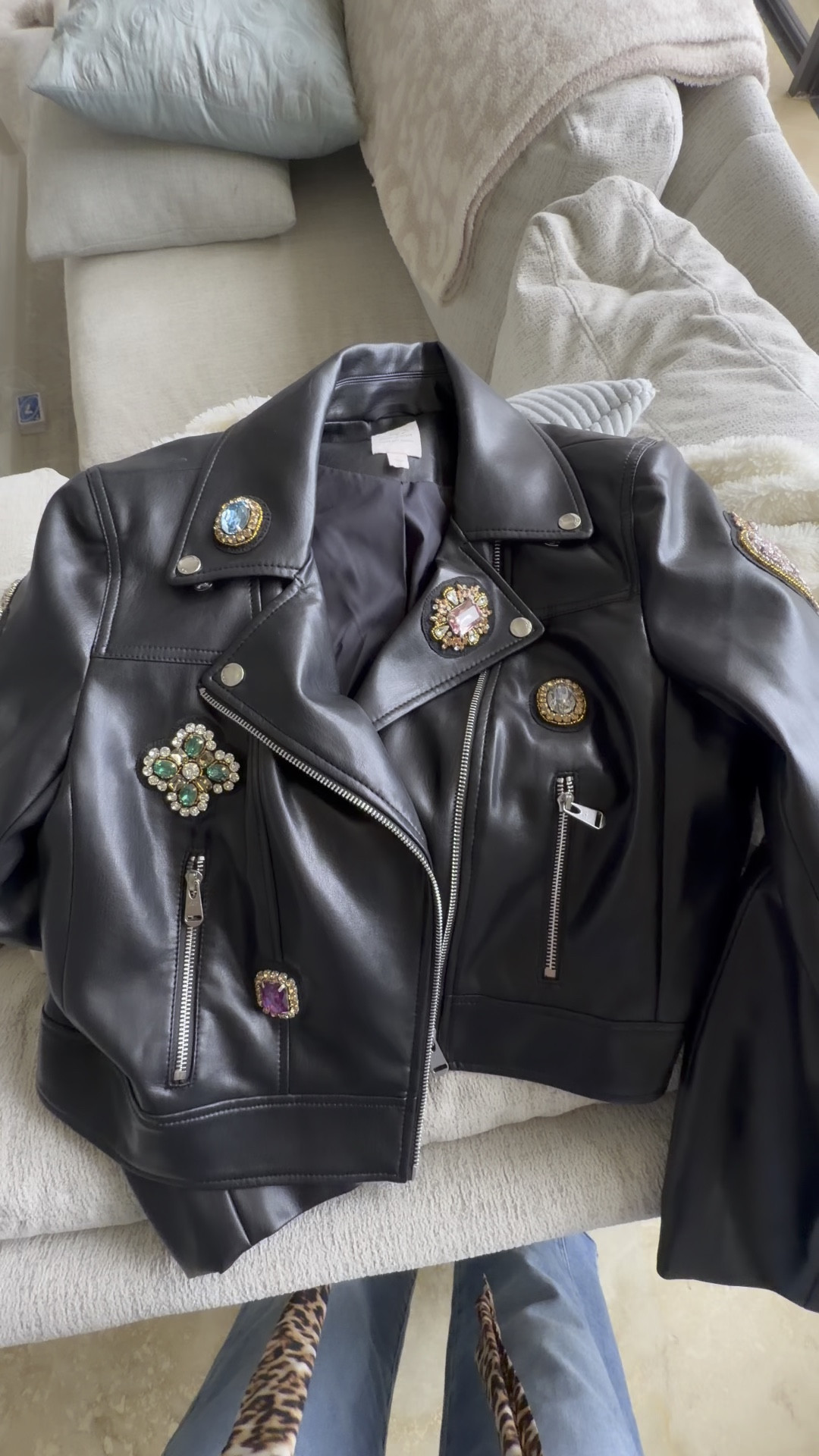 Such a unique leather jacket for the cold weather 🫶🏼

#LTKdayinmylife #LTKootd #LTKOver40