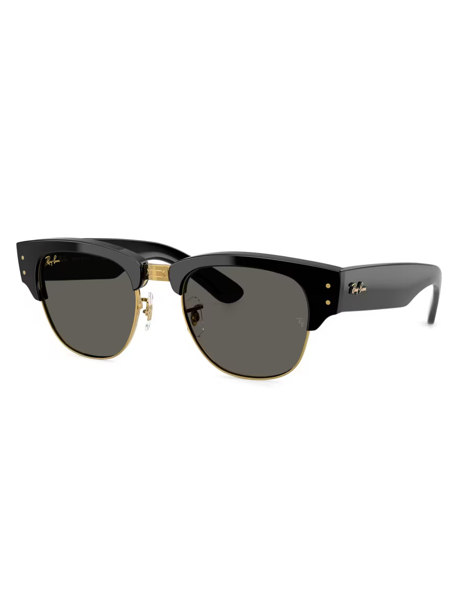 A$AP Rocky Blacked Out 0RB0316s 53MM Mega Clubmaster Square Sunglasses | Saks Fifth Avenue