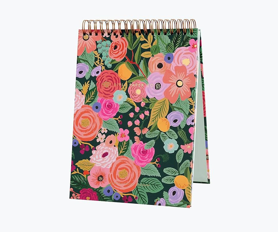 RIFLE PAPER CO. Garden Party Desktop Weekly Planner, 52 Undated Pages Printed Front and Back, Met... | Amazon (US)
