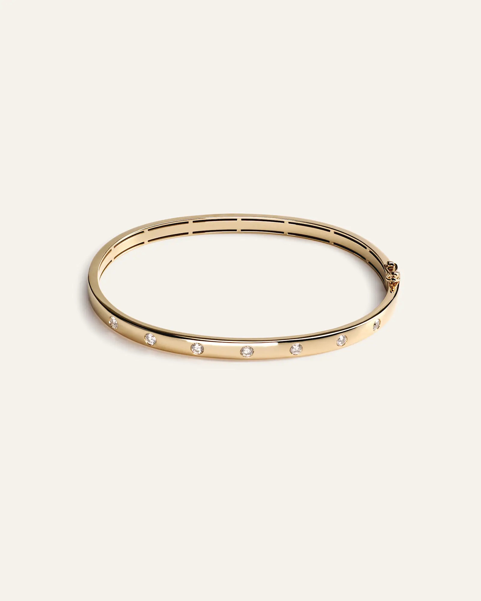 14K Gold Diamond Inlay Bangle in Yellow Gold | Quince