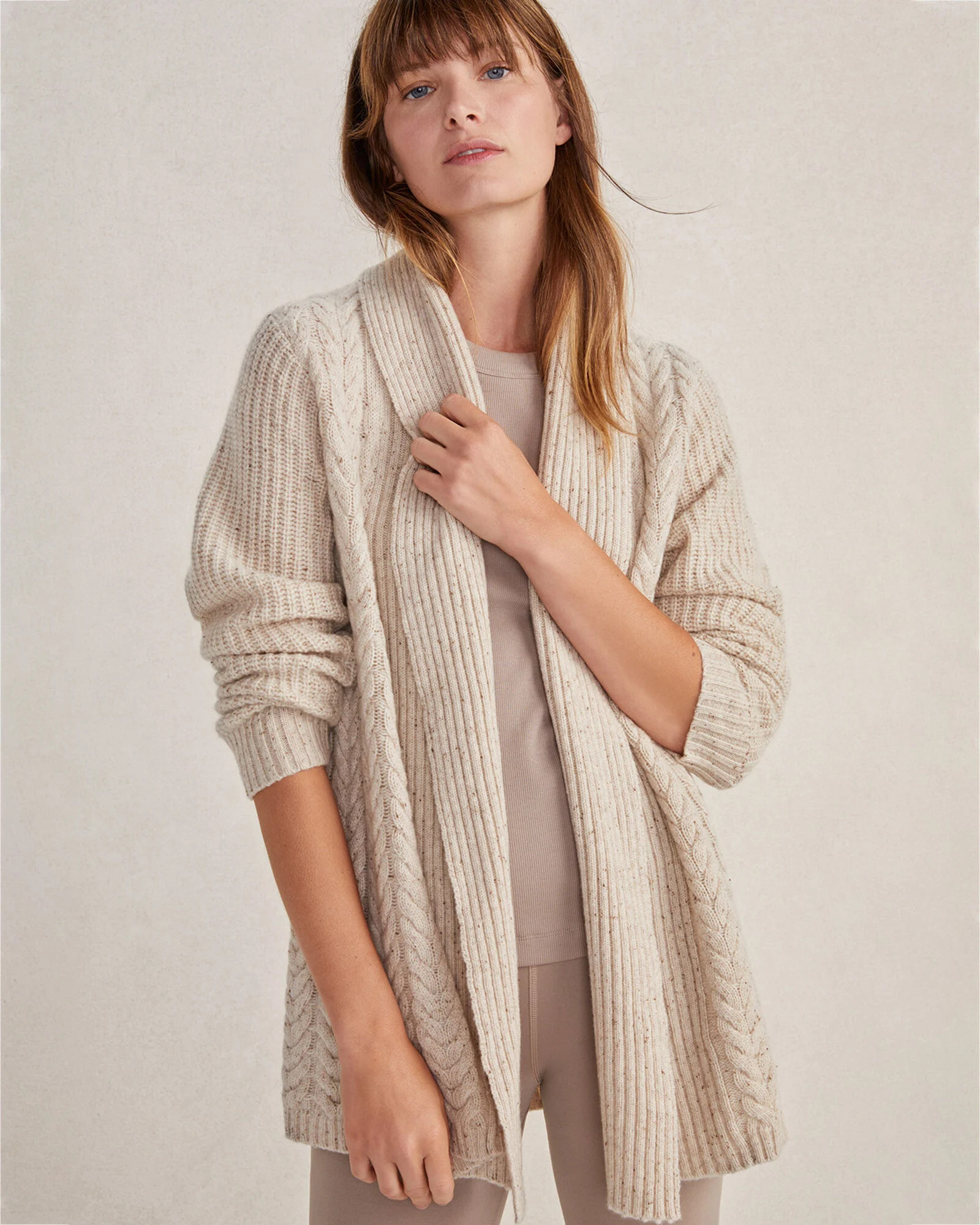 Cashmere Textured Flyaway Cardigan | Haven Well Within