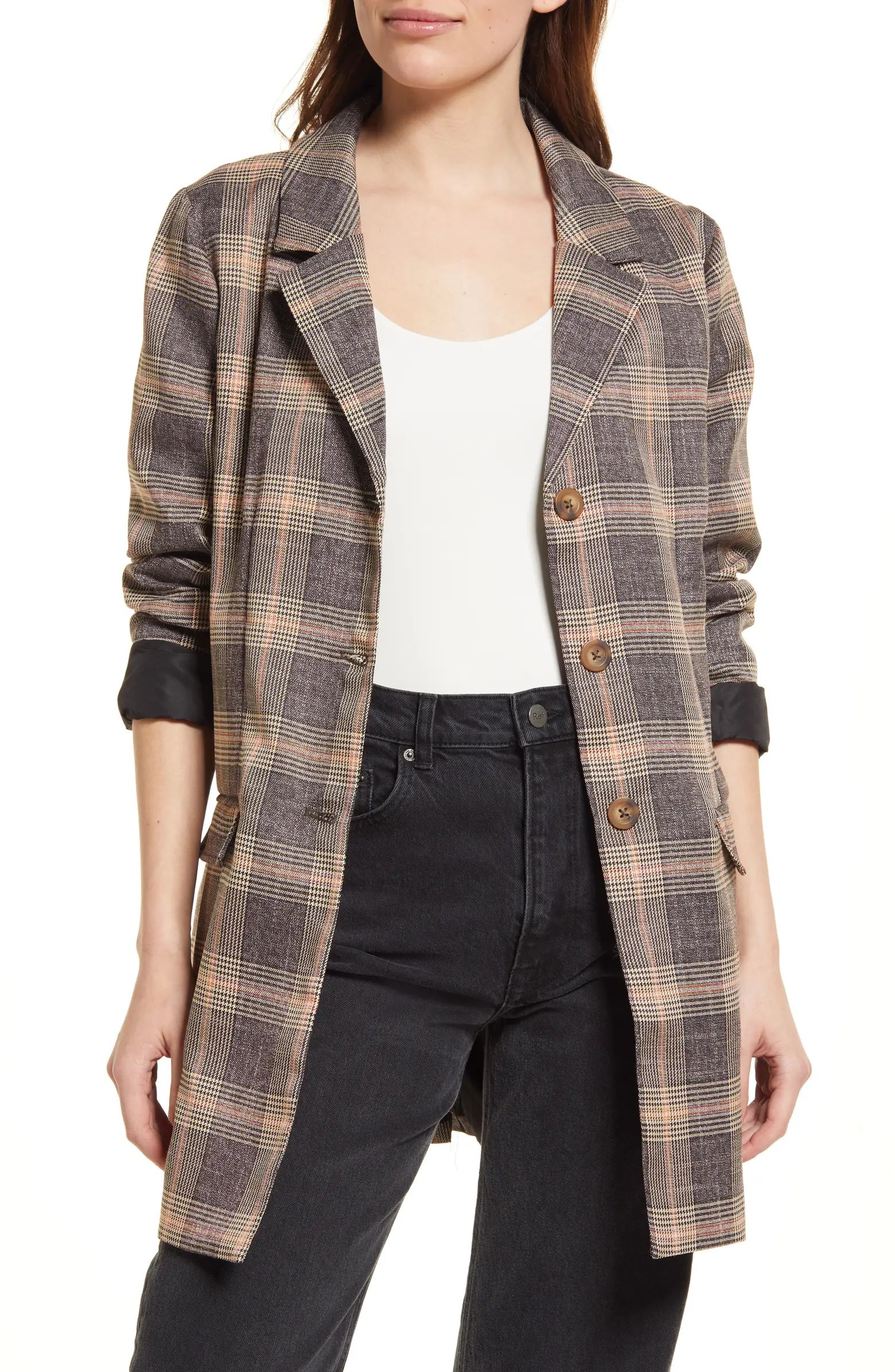 BB Dakota by Steve Madden Plaid For You Blazer | Nordstrom | Nordstrom