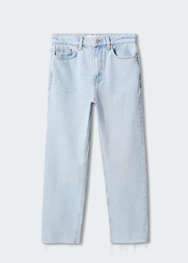 High waist straight jeans | MANGO (US)