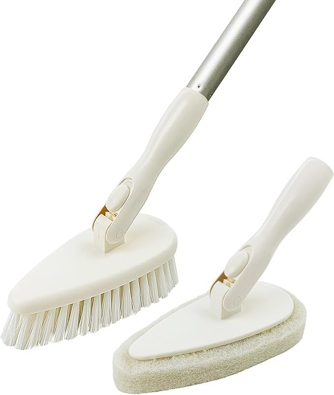 Qaestfy Shower Scrubber & Cleaning Brush Combo Tub and Tile Scrubber Cleaner Scrub Brushes with 5... | Amazon (US)