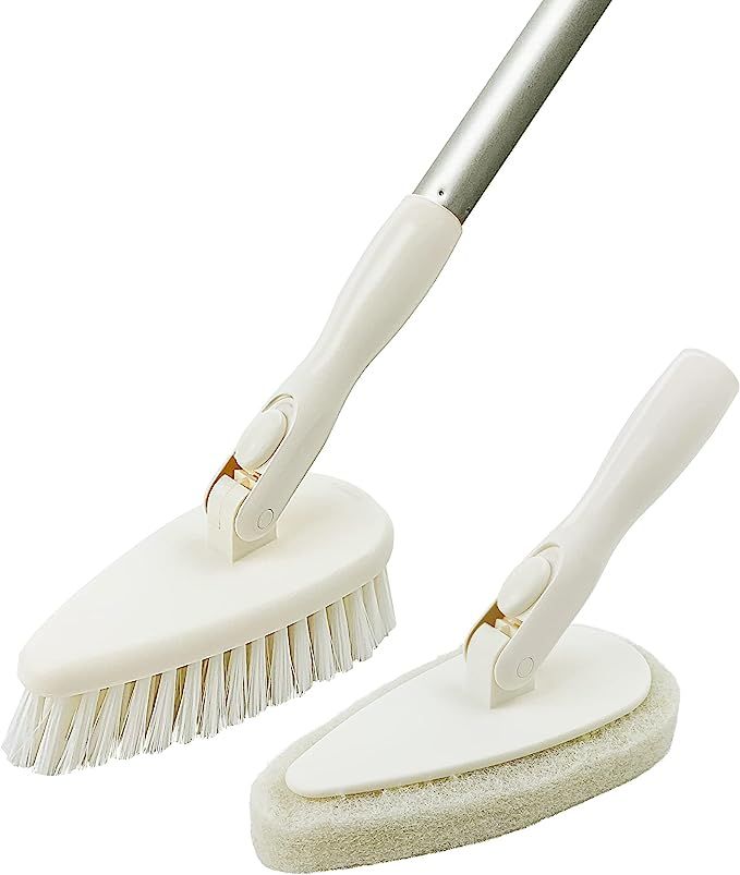 Qaestfy Shower Scrubber & Cleaning Brush Combo Tub and Tile Scrubber Cleaner Scrub Brushes with 5... | Amazon (US)