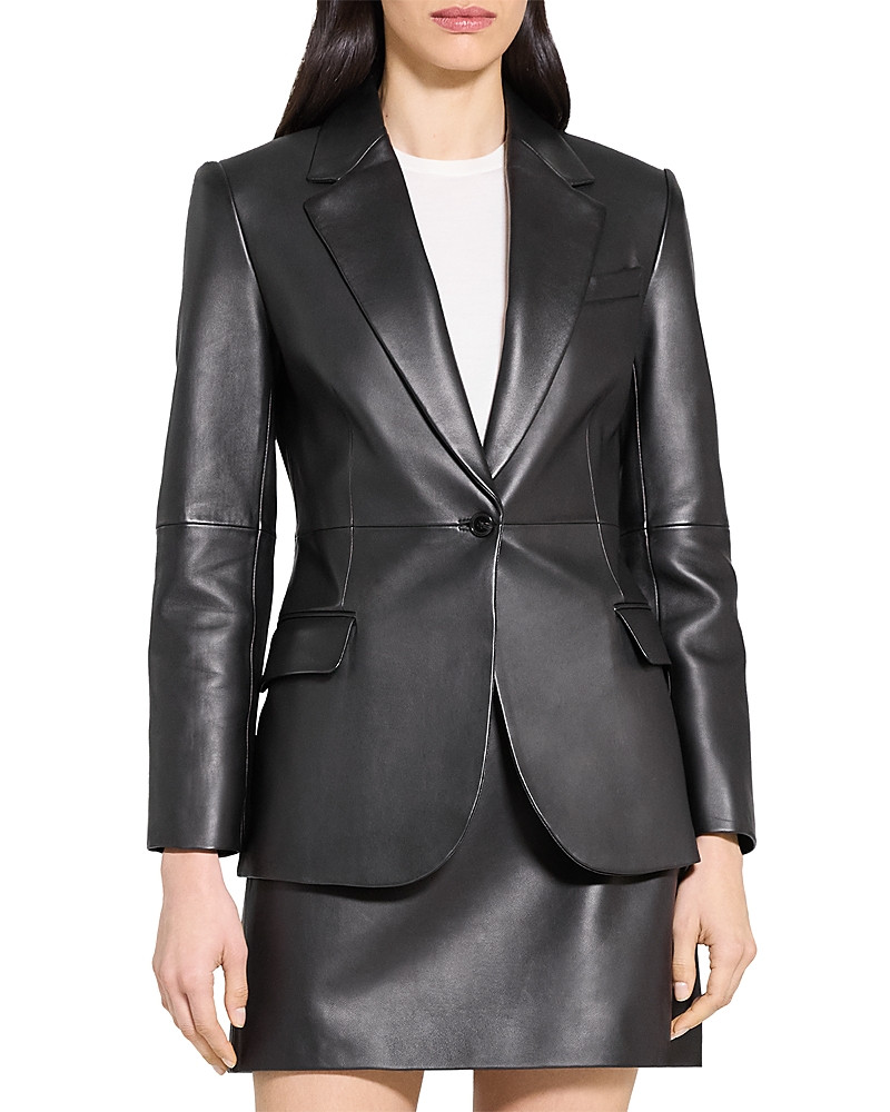 Theory Lynnia Leather Blazer | Bloomingdale's (US)