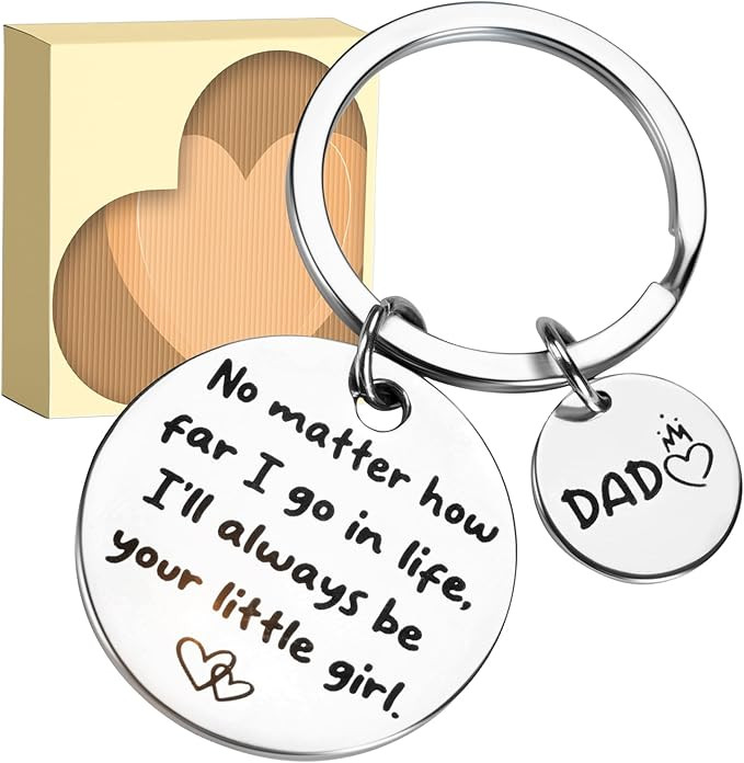 Father's Day Dad Gifts from Daughter - Keychain Gift for Dad Who Wants Nothing Fathers Day Birthd... | Amazon (US)
