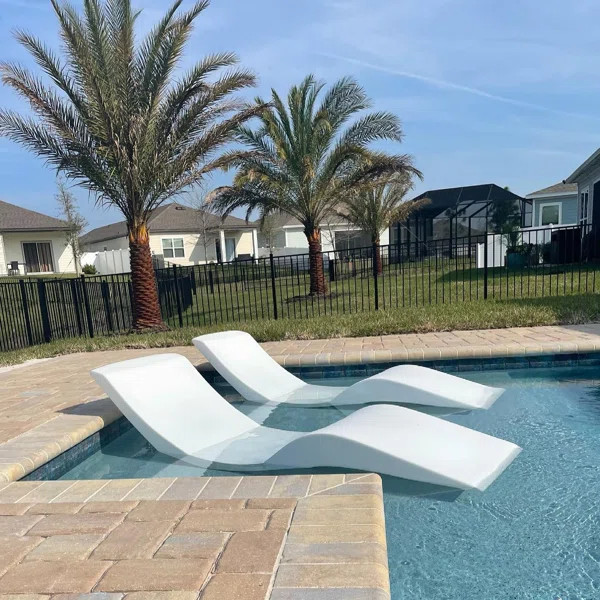 Wrought Studio™ In-pool Chaise Lounger For 0-9 In. Of Water (classic White) | Wayfair North America
