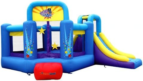 Bounceland Pop Star Inflatable Bounce House Bouncer, Large Bouncing Area with Long Slide, Climbin... | Amazon (US)