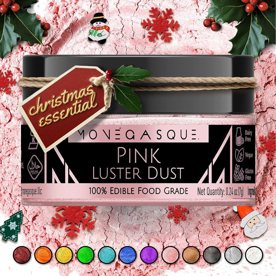 MONÉGASQUE Pink Edible Glitter for Drinks & Desserts 7g – Pink Glitter Christmas Sprinkles for... | Amazon (CA)