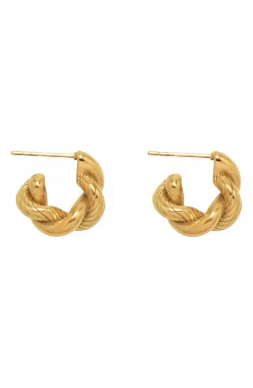 Petit Moments Braided Huggie Hoop Earrings in Gold at Nordstrom | Nordstrom