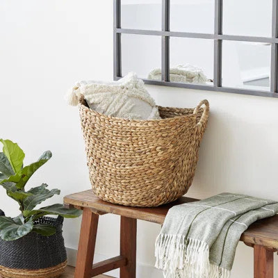 Hand Woven Laundry Basket with Handles | Wayfair North America