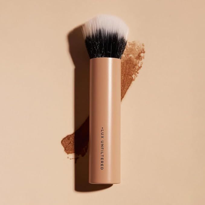 + Lux Unfiltered Blending Face Brush - Makeup Tool for blending Bronzer & other makeup - Vegan - ... | Amazon (US)